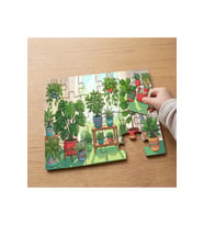 Saksıda Çiçekler Tasarımlı 24 Parça Ahşap Çocuk Puzzle