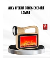 Solar Alev Işığı COB Teknolojili Taşınabilir El Feneri ve Kamp Lambası