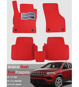 JEEP COMPASS (2017-2025) Uyumlu EVA Paspas Tam Set–Araca Özel,Kolay Montaj,Su Geçirmez