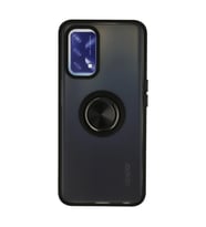 Oppo A74 4g Kılıf Montreal Yüzüklü Silikon Kapak - Siyah