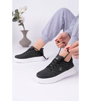 2021 Ortopedi Sararmaz Taban Sneaker Ayakkabı (Siyah - Beyaz)