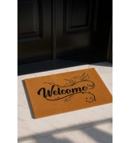 Valerine Life Velür Coco Dokulu Welcome Hoş Geldiniz Kapı Önü Dış Mekan Paspası 45x70cm 27YCM260122
