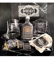Tasarım İkili Viski Bardağı ve Kolonya Whiskey Set