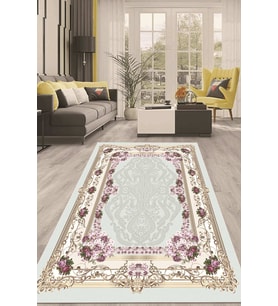 Dijital Kaymaz Taban Yıkanabilir Modern Renkli Salon Halısı Mutfak Halısı Yolluk ND-HT-763 (Mavi)
