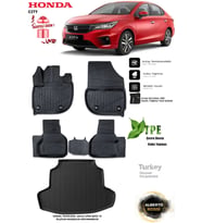 Honda City 2021 Araca Özel 3D Paspas Ve 3D Bagaj Havuzu