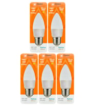 (5 Adet) Osaka 9W (70W) Sarı Işık (3000K) E27 Duylu (Kalın Duy) Led Mum Ampul