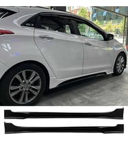 Hyundai i30 Custom Yan Marşpiyel Seti Plastik 2 Adet Mat Siyah 2012 2013 2014 2015 2016 2017 karlık+ek+bodykit