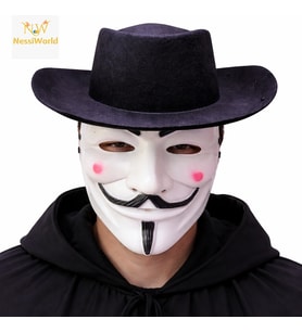 Maske ve Şapka Seti – Anonim Stil Parti Maskesi