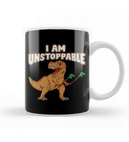 I Am Unstoppable TRex Funny Short Dinosaur Arms Kupa Bardak Porselen