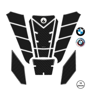 Grippatch BMW F750 GS 2025 ile Uyumlu Kaydırmaz 6D Karbon 19 Parça Tank Pad Seti GC69