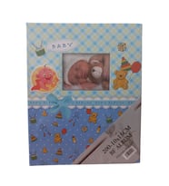 HİDZ 10 x 15 200'LÜK Bebek Albümü Desenli (Penceresiz) (Mavi)