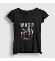 Presmono Kadın Siyah Band Wasp T-Shirt 376228tt