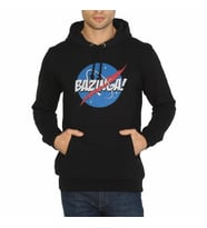 Bant Giyim - Big Bang Theory NASA Bazinga Siyah Kapşonlu