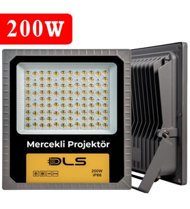 200W Led Projektör Park Bahçe Çevre Site Bina Tabela Dış Mekan Led Lamba (Beyaz)