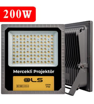 200W Led Projektör Park Bahçe Çevre Site Bina Tabela Dış Mekan Led Lamba (Beyaz)