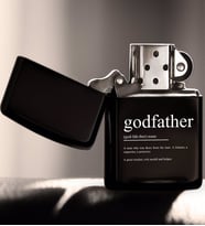 BK Home Godfather Baba Tasarımlı Renkli Baskılı Benzinli Siyah Metal Çakmak-14