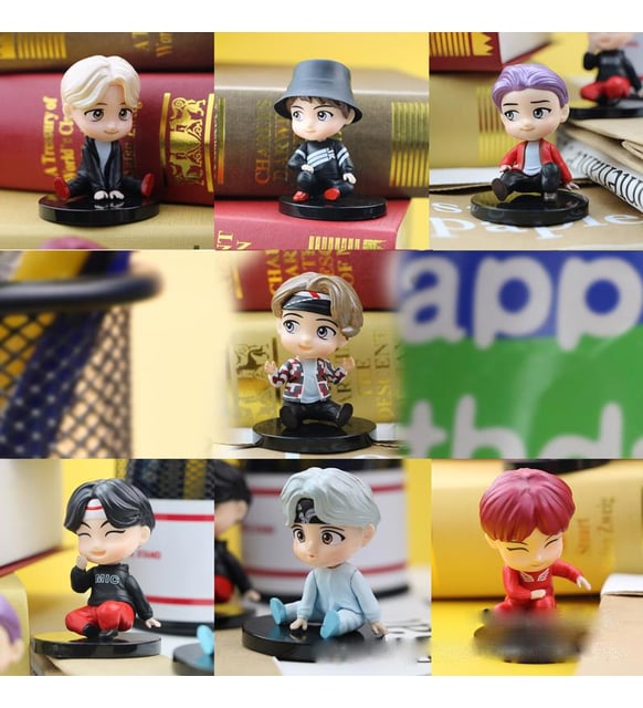 Figür BTS 7 li Set Karakter Figür Oyuncak Biblo 7 cm