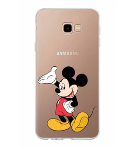 Samsung Galaxy J4 Plus Kapak Mickey Mouse Tasarımlı Şeffaf Silikon Kılıf