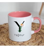 Kişiye Özel Y Baş Harf ve İsimli Kupa Bardak