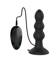 RON Uzaktan Kumandalı Güçlü Titreşimli Boğumlu Vantuzlu Silikon  Plug Vibratör