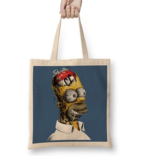Homer Simpson 2 Bez Çanta Uzun Saplı
