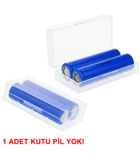 18650 2 Pil İçin Pil Saklama Tutma Kutusu Plastik Tutucu Koruyucu Şefaf Renkli Taşıma Batarya