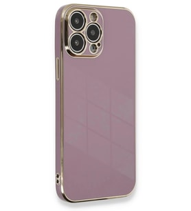 Durukar® iPhone 13 Pro Max Kılıf Volet Silikon - Mor