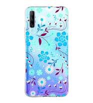 Huawei P Smart Pro Uyumlu Kapak Flowers Tasarımlı Şeffaf Silikon Kılıf