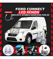 Ford Connect 2002-2013 Uzun - Kısa Far Uyumlu Şimşek Etkili Led Xenon Performance Series H4