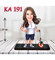 Kişiye Özel Ahşap Biblo - Kadın Karikatür Biblo - Kadın Biblo 40