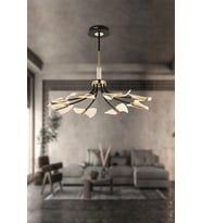 Eray Aydınlatma 86417-8 Sarı Led Avize (Siyah-Sarı)