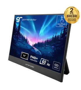 GameRaider P14 Touch 14 inç 60Hz Full HD+ IPS Dokunmatik Taşınabilir Monitör – 2 Yıl Birebir Değişim Garantili