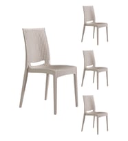 4 Adet Rattan Cappucino Sandalye / Balkon-Bahçe-Teras