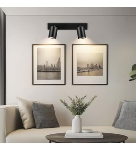RİOLİGHT MODERN SİYAH MUTFAK,SALON,GİYİNME ODASI,CAFELER İÇİN GÜN İŞİĞI METAL1 2Lİ SPOT(AMPUL DAHİL)