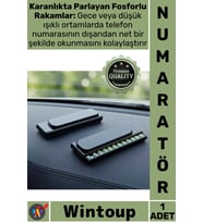 #Numaratör Şık Lüks Park Telefon Numarası Fosforlu Torpido Üstü Kayar Kapaklı Oto Araç İçi Numaratör