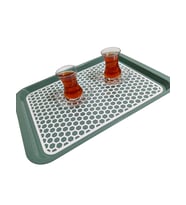 Kaydırmaz Tabanlı Servis Tepsi Sunum Tepsisi Büyük Boy-1136-02-Bordo,Yeşil