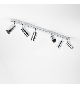 RİOLIGHT MODERN2 KROM2 HAREKETLİ2 BAŞLIK 6XGU10 LED SPOT AVİZE(AMPUL DAHİL)UZUNLUK:120CM