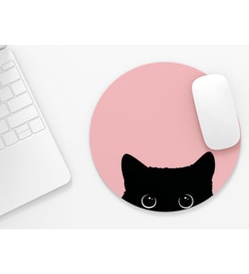 Kedi 3 - Yuvarlak Mouse Pad, 19,50 cm