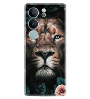 Vivo V29 Kılıf Desenli Silikon Leon Flowers 1307