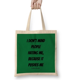 Cristiano Ronaldo Quotes Art Gift - Vintage Retro Style Bez Çanta Uzun Saplı