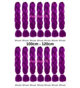 X-Pression Afrika Örgüsü Ve Rasta Için Sentetik Saç 100gr-PURPLE3