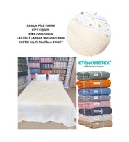 ETEHOMETEX ÇİFT KİŞİLİK %100 PAMUK HAVUZLU PİKE TAKIMI