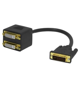 PM-25997 24+1 DVI Erkek TO 2x 24+5 DVI Dişi Çoklayıcı Kablo 32Cm