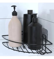 Durukar® Yapışkanlı Banyo Köşeliği Kancalı Köşe Rafı Duş Şampuanlık Duvar Düzenleyici Organizer Raf