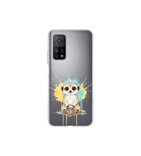 Xiaomi Mi 10 T ile Uyumlu Splash Mirket Tasarımlı Şeffaf Silikon Kılıf