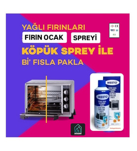 Ankastre İnox Fırın Ocak Davlumbaz İçi Dış Temizleme Spreyi