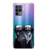 PrintiFy Oppo Reno 5 Lite Uyumlu Köpek 3 Baskılı Şeffaf Köşe Korumalı Antişok Kılıf