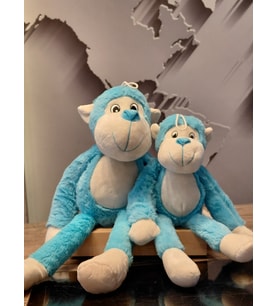 ÇOK SEVİMLİ ANNE BEBEK MAYMUN PELUŞ