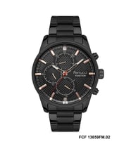 Ferrucci Siyah Renk Çelik 46mm Kasa Çap Fonksiyonları Aktif Erkek Kol Saati