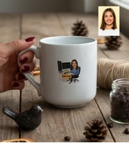 Kişiye Özel Karikatürlü Kadın Yazılım Mühendisi Kupa Bardak Mühendisler Günü Hediyesi